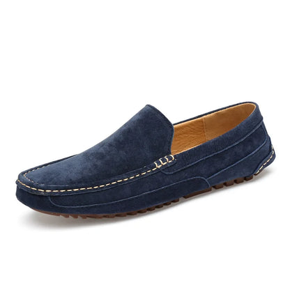 Suede Leather Man Loafers Luxury Casual Shoes Lightweight Men Shoes Moccasins Soft Soled Flats Handmade Slip on Driving Shoes